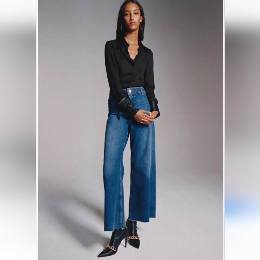 New Zara The Marine pant,Wide leg jeans,8